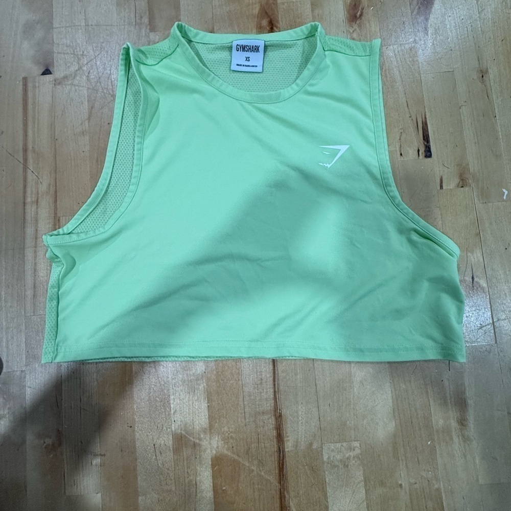 GYMSHARK Crop Top Women’s Small XS Neon Green Shirt Training